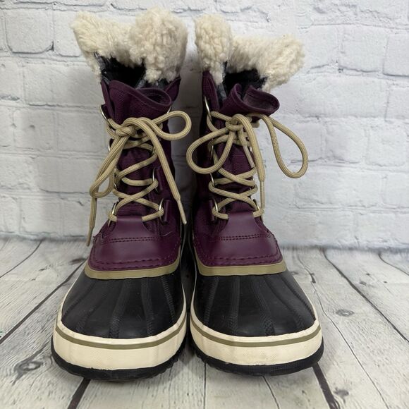 Sorel Carnival Snow Boots Women Size 6 Purple Winter Waterproof Insulated Shoes - Picture 5 of 15